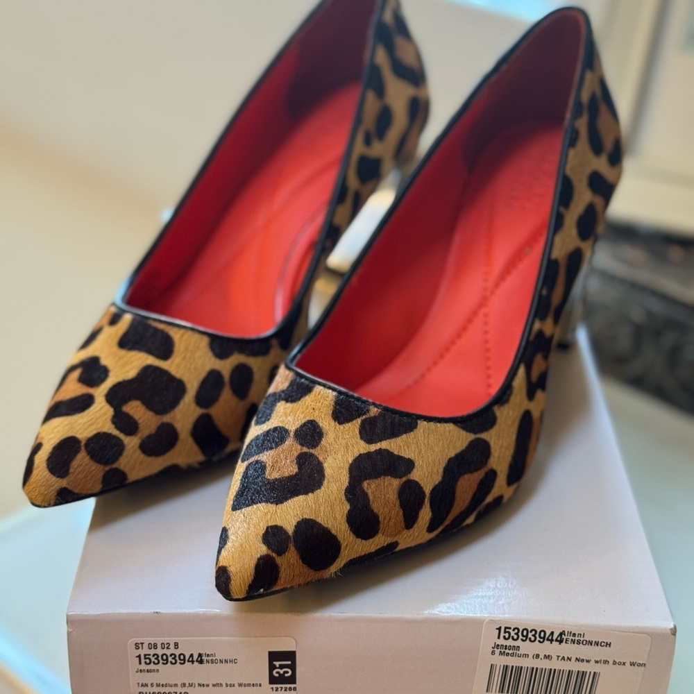 Alfani Leopard Calf Hair Animal Print Pumps Heels 6